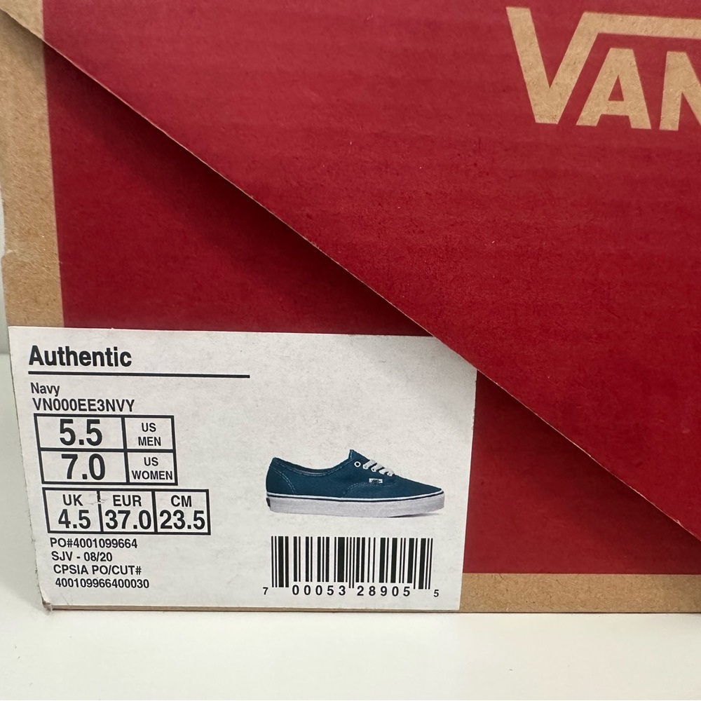 VANS Men’s Authentic Shoe Navy blue/True white | unisex Excellent condition - Picture 10 of 10